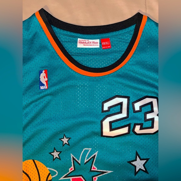 Michael Jordan Throwback NBA Basketball Jersey 1996 NBA All Star Game Men’s XL - Picture 7 of 14